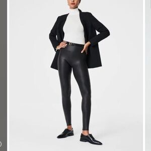 Spanx Faux Leather Leggings Black Size Small